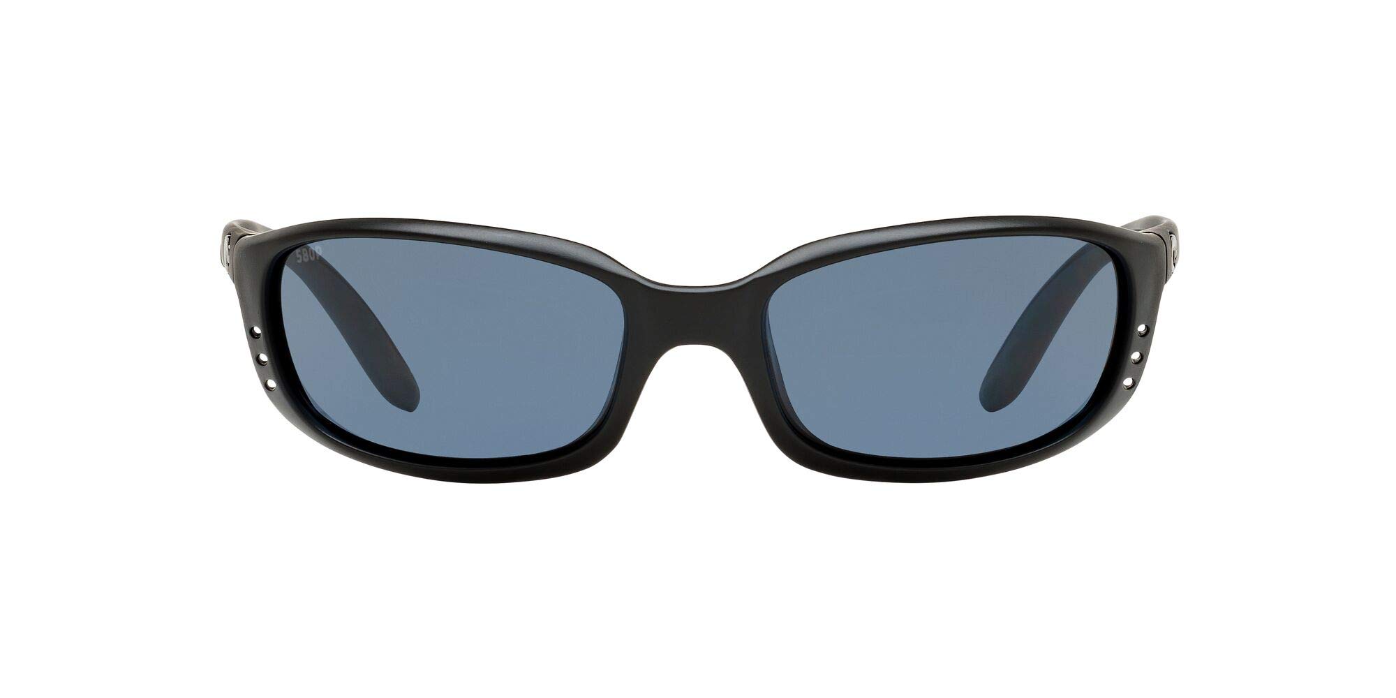 Costa Del Mar Mens Brine Polarized Oval Sunglasses - Matte Black/Grey - 59 mm