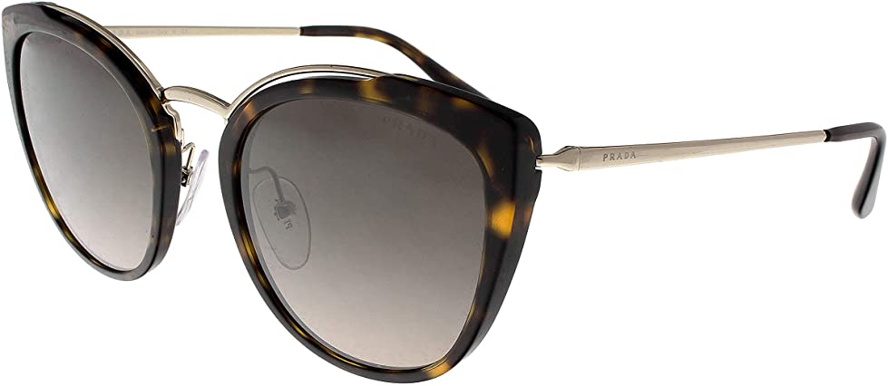 Prada 0PR 20US Havana/Light Brown Gradient Mirror/Silver Sunglasses