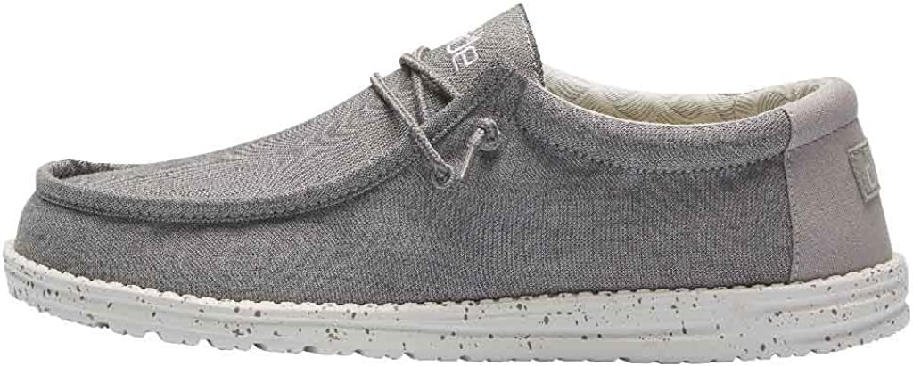 Hey Dude MENS WALLY Chambray Shoes - Frost Grey - 11