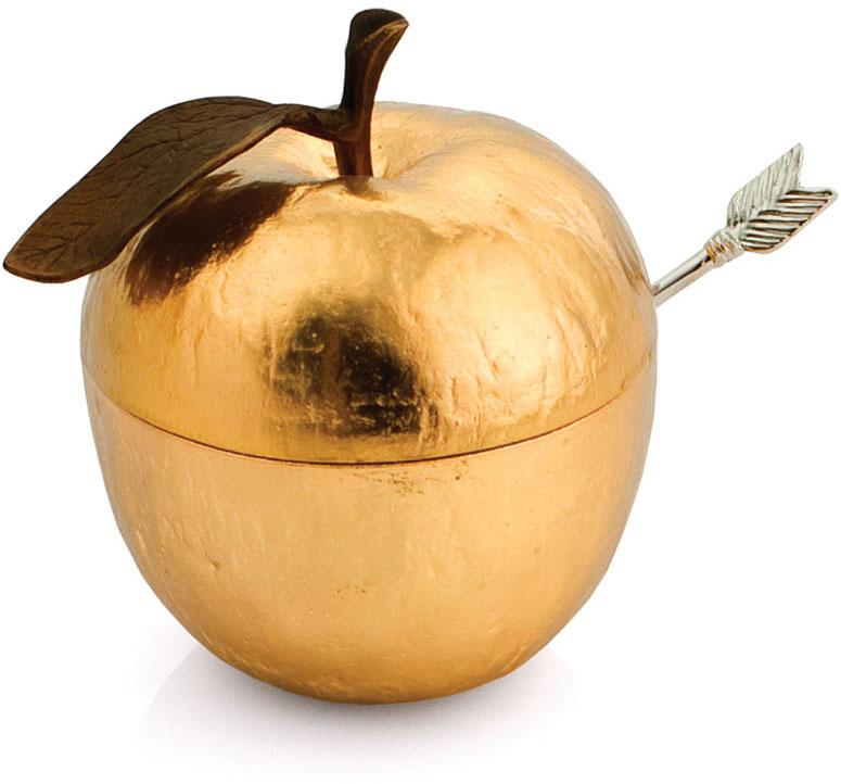 Michael Aram Apple Honey Pot With Spoon Goldplate - 110782.