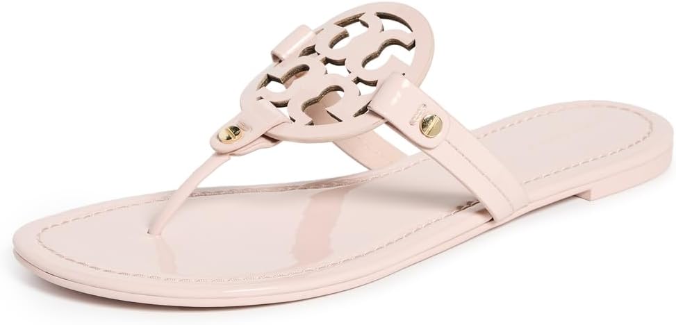Tory Burch Womens Miller Thong Sandals - Seashell Pink - 9.5