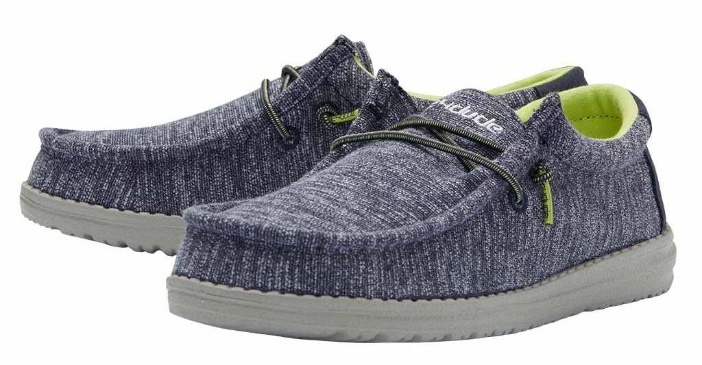 Hey Dude Boys WALLY YOUTH Shoes - STRETCH NAVY - 12