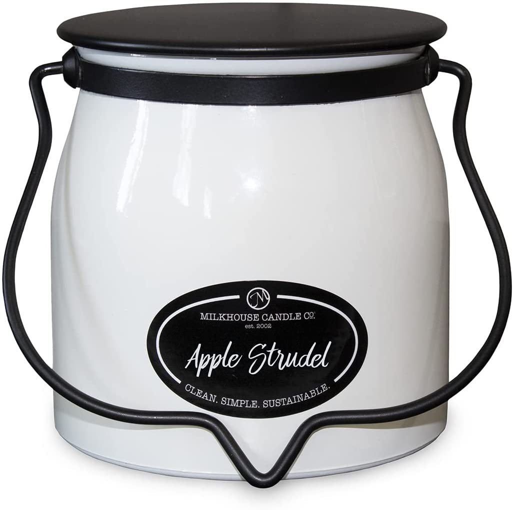 Milkhouse Candle Company - Butter Jar 16 oz - Apple Strudel