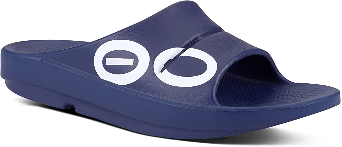 OOFOS Unisex OOahh Sport Slide Sandal - Navy - M5/W7