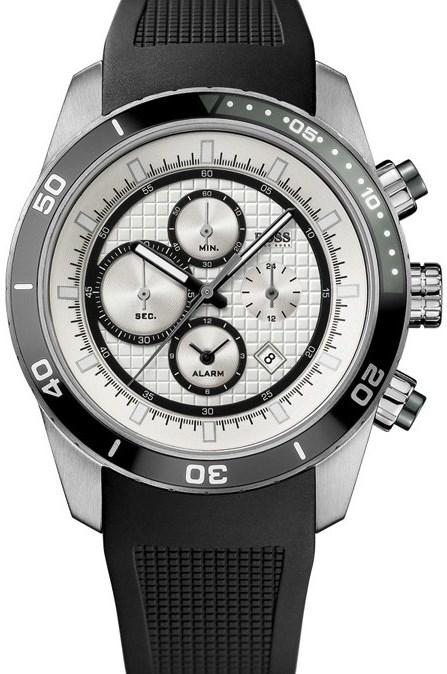 Hugo Boss Silicone Alarm Chronograph Mens Watch 1512659 - (Open Box)