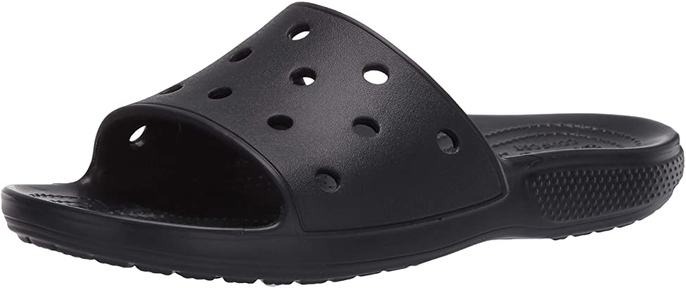 Crocs Unisex Classic Slide Sandals - Black - M8W10
