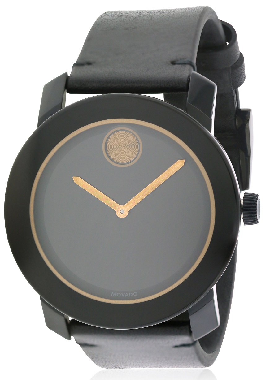 Movado Bold Leather Mens Watch 3600297
