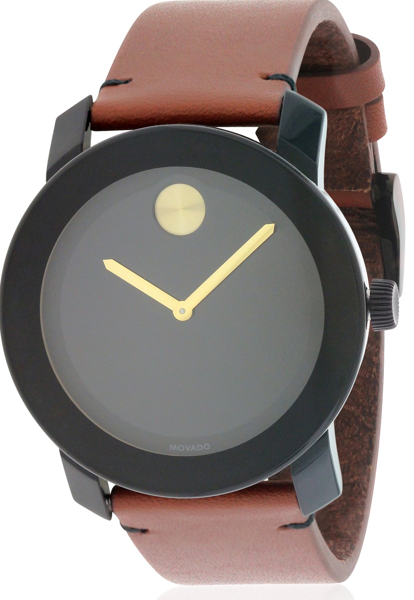 Movado Bold Leather Mens Watch 3600305