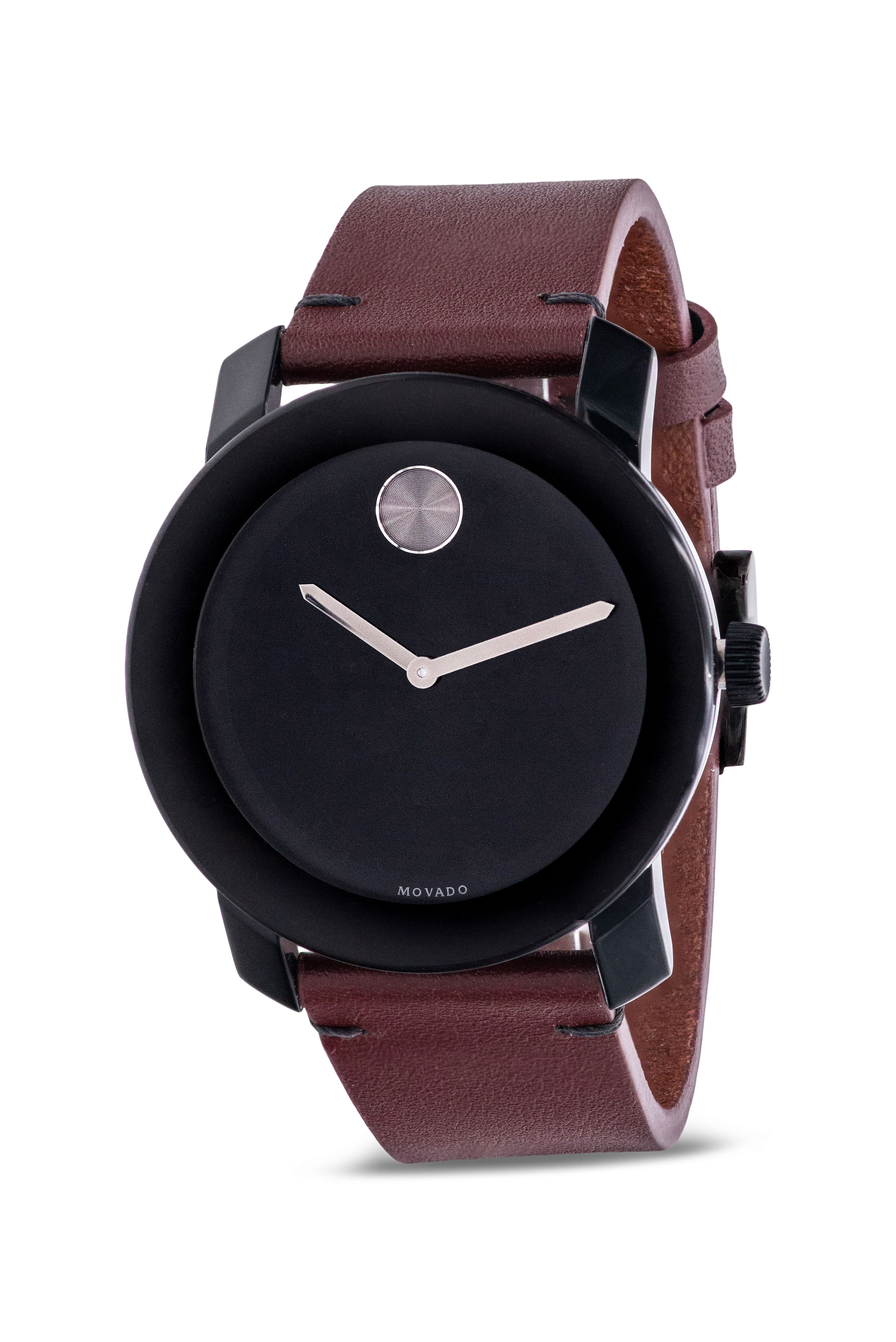 Movado Bold Leather Mens Watch 3600602