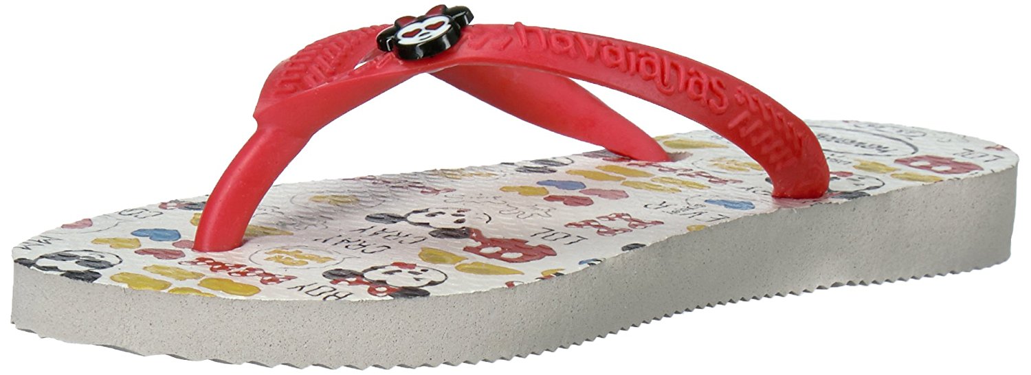 Havaianas Girls Slim Disney Cool Sandal Flip Flop - White/Ruby Red - 29/30 BR - (Open Box)