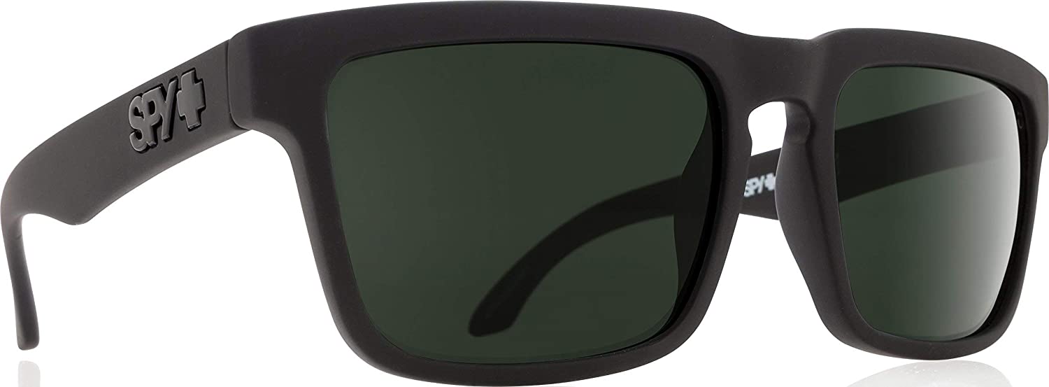 Spy Optic Helm Black-happy Gray Green Square Sunglasses - 57 mm