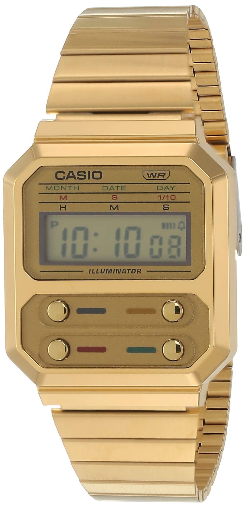 Casio Vintage Digital Gold-Tone Unisex Watch A100WEG-9ADF