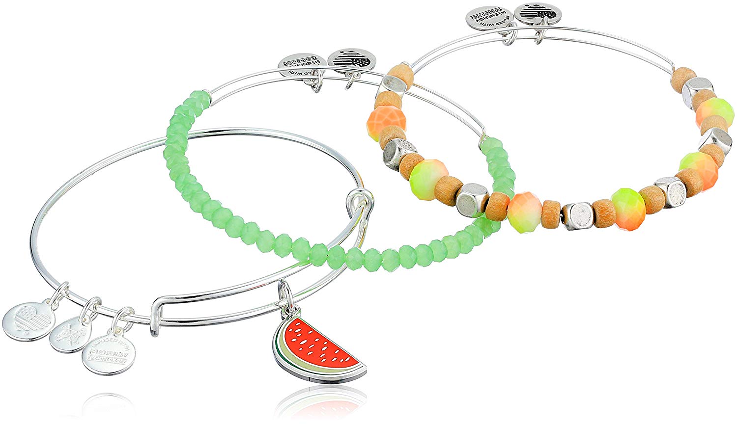 Alex and Ani Color Infusion - One in a Melon Set of 3 Bracelet Expandable