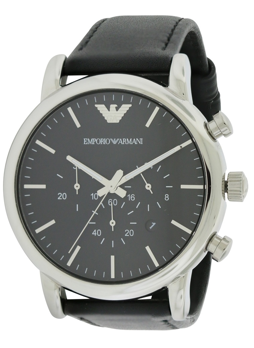 Emporio Armani Classic Leather Chronograph Mens Watch AR1828