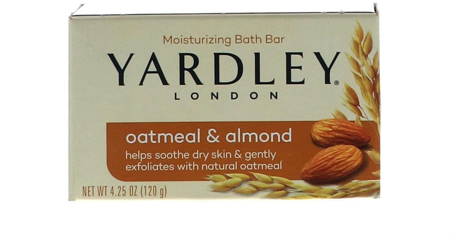 Yardley London Oatmeal and Almond Naturally Moisturizing Bath Bar 4 oz 4 pk