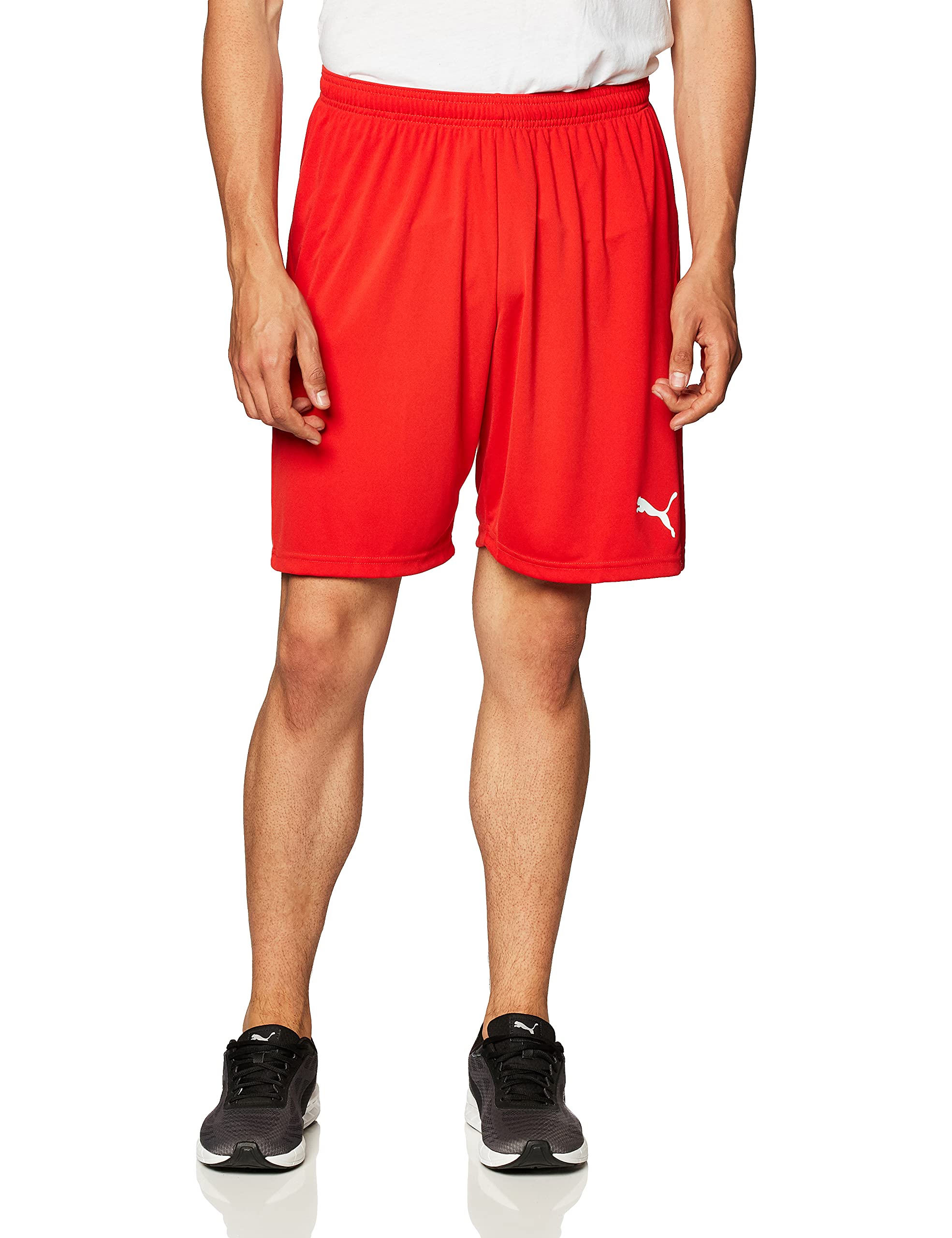 PUMA Mens Liga Core Shorts - Red/White - Small