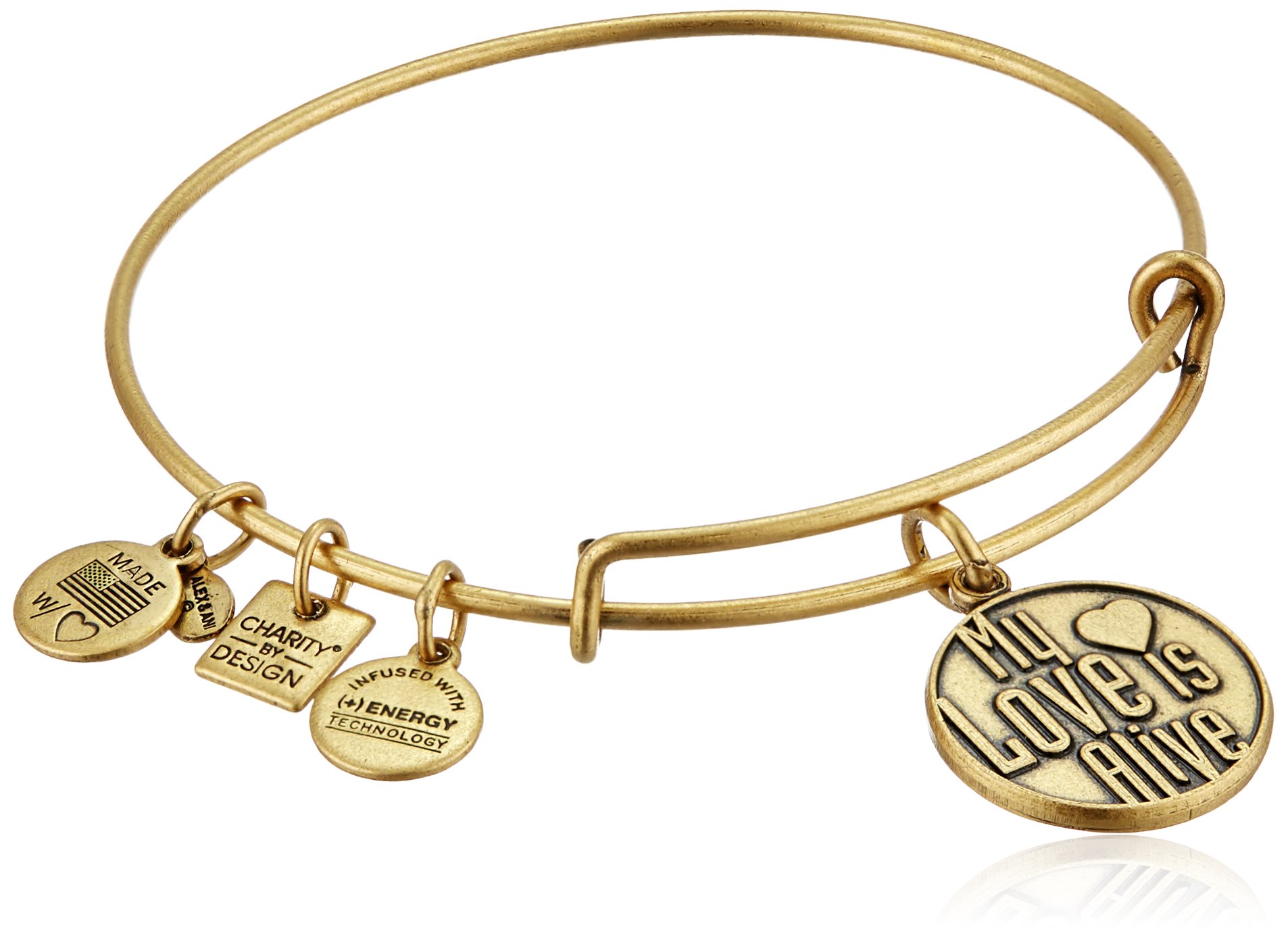 Alex And Ani Charity By Design My Love Is Alive Charm Expandable Wire Bangle - CBD12MLIARG