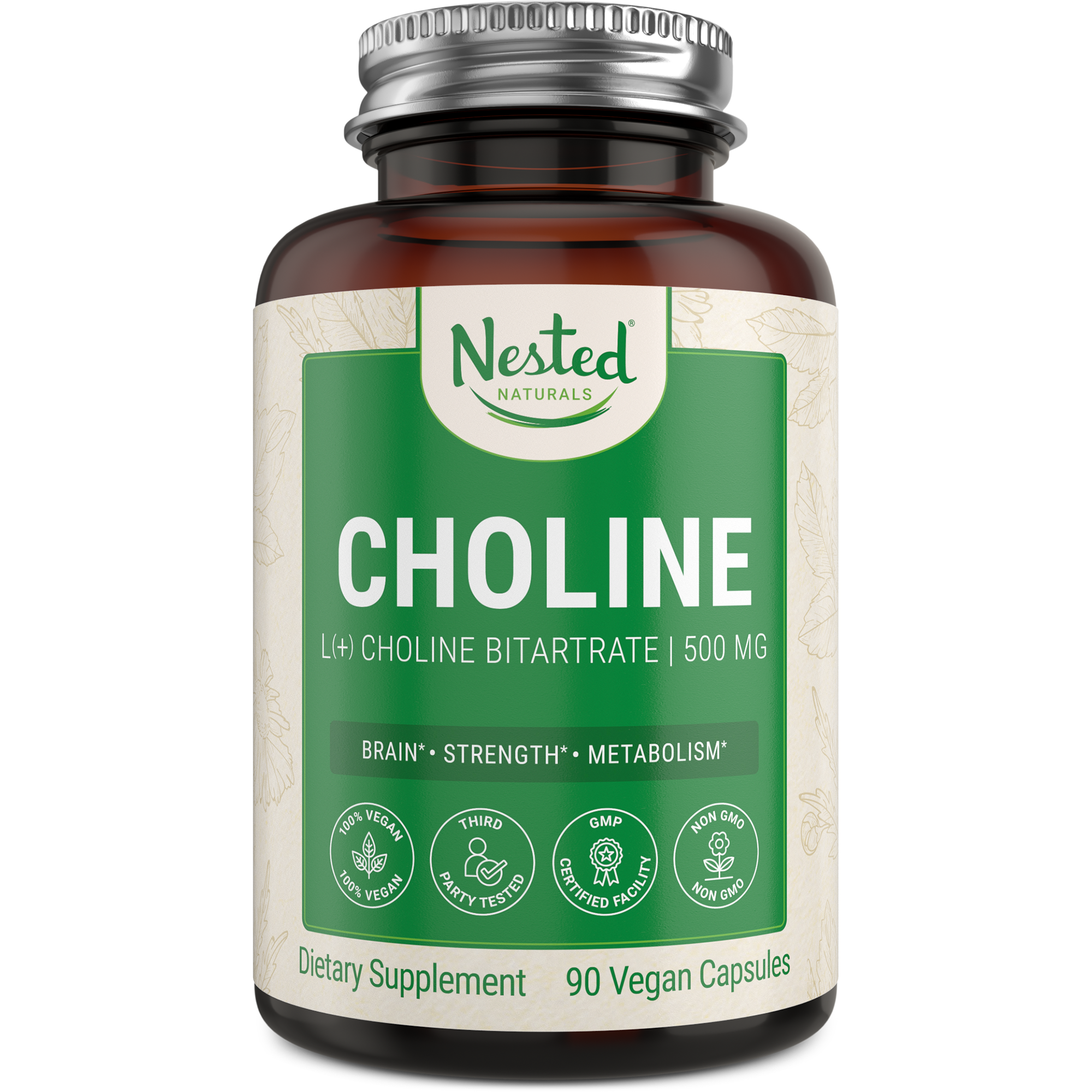 Choline 550mg - Vegan Non-GMO