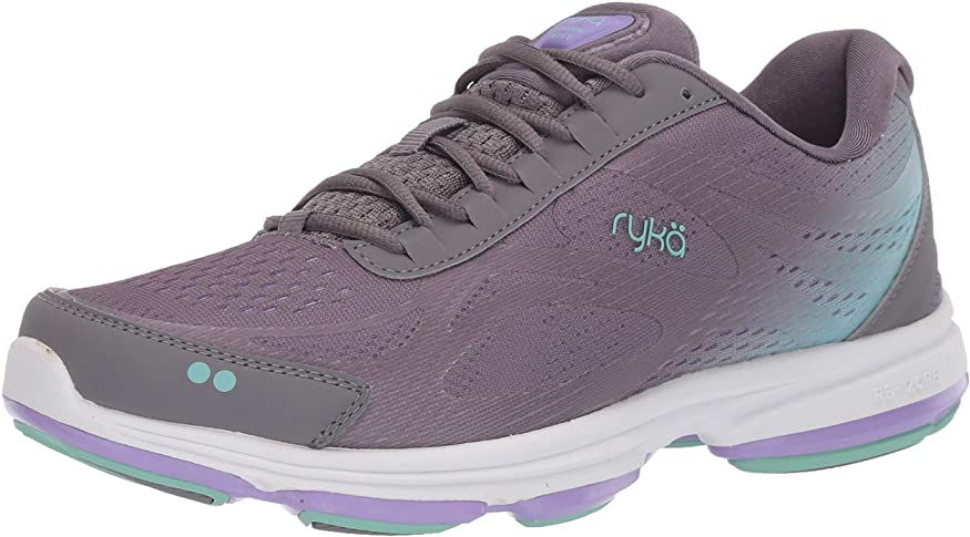 Ryka Womens Devotion Plus 2 Walking Shoe - Grey Purple - 7.5