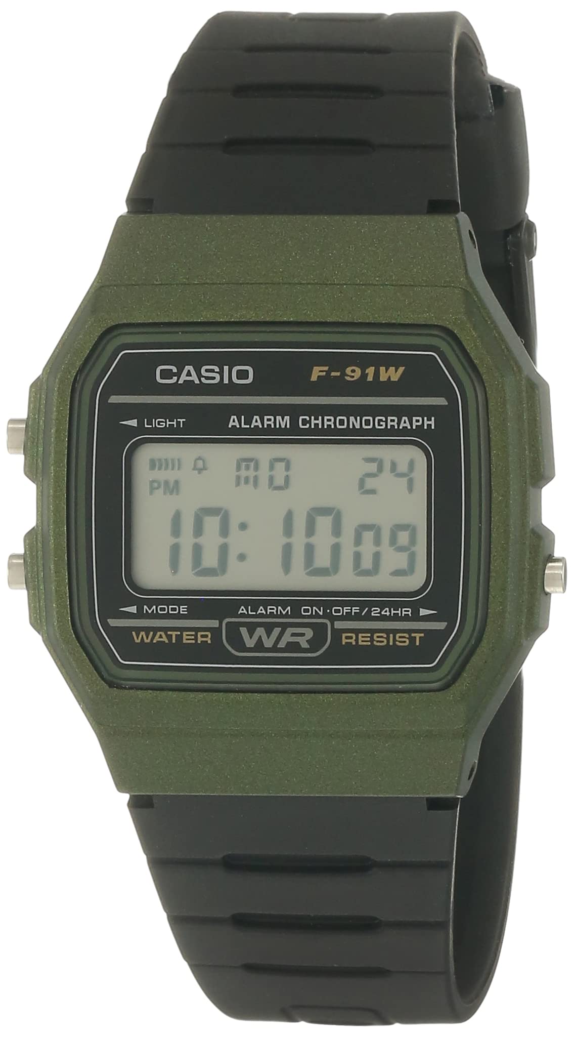 Casio Green/Black Digital Mens Watch F-91WM-3ADF
