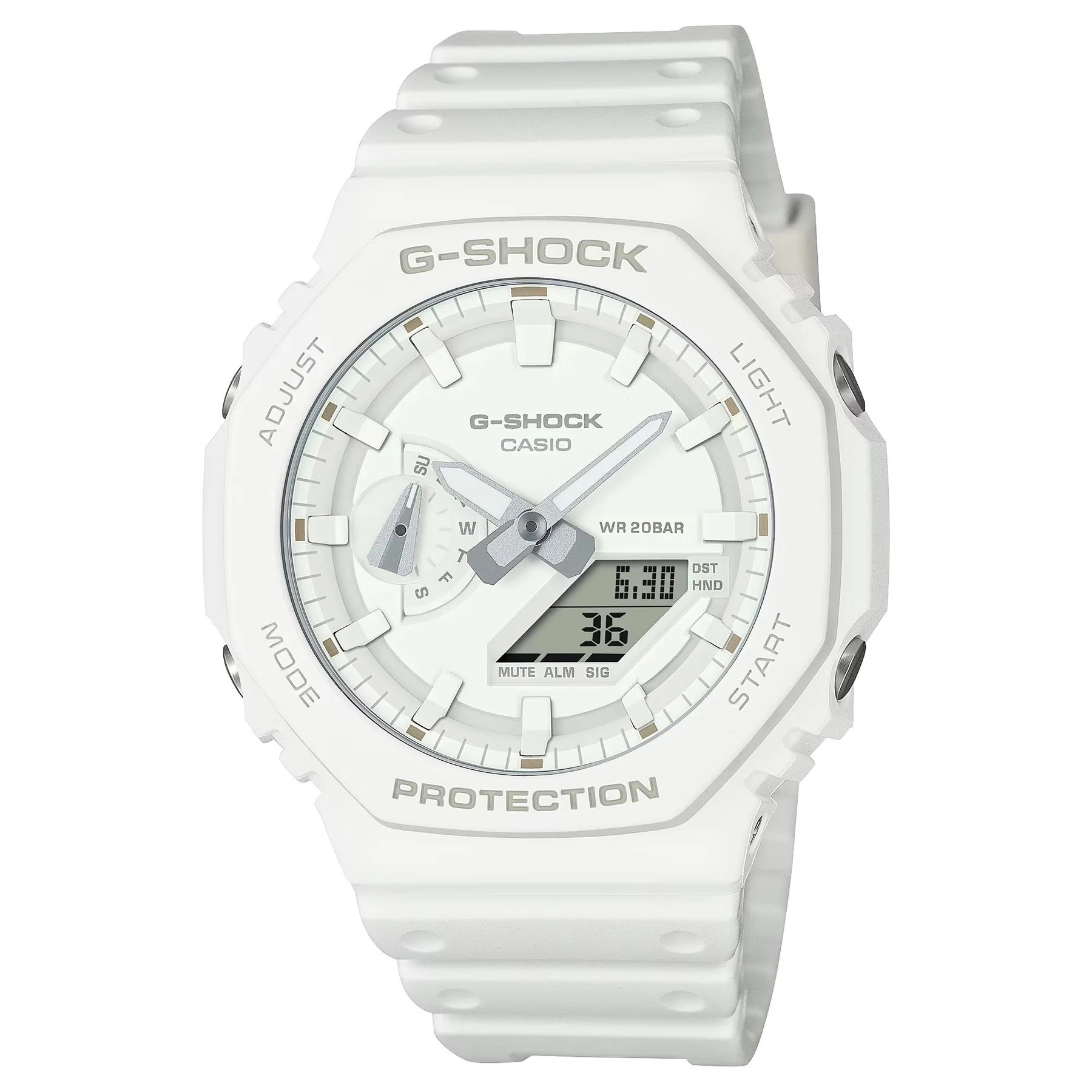 Casio G-Shock White Ana-Digi Mens Watch GA2100-7A7