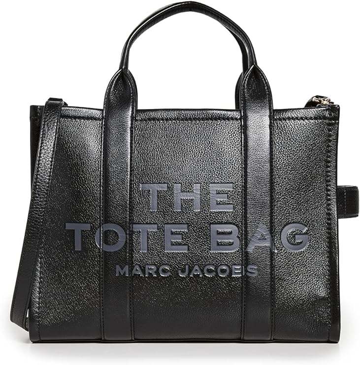 Marc Jacobs Womens The Leather Medium Tote Bag - Black