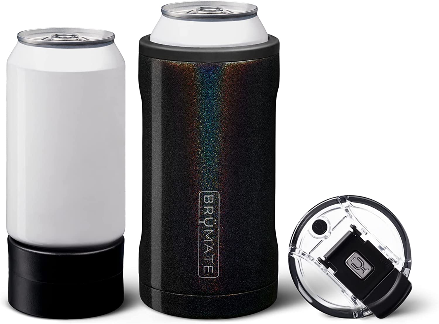 Brumate Hopsulator TRiO 3-in-1 can-cooler - Glitter Charcoal