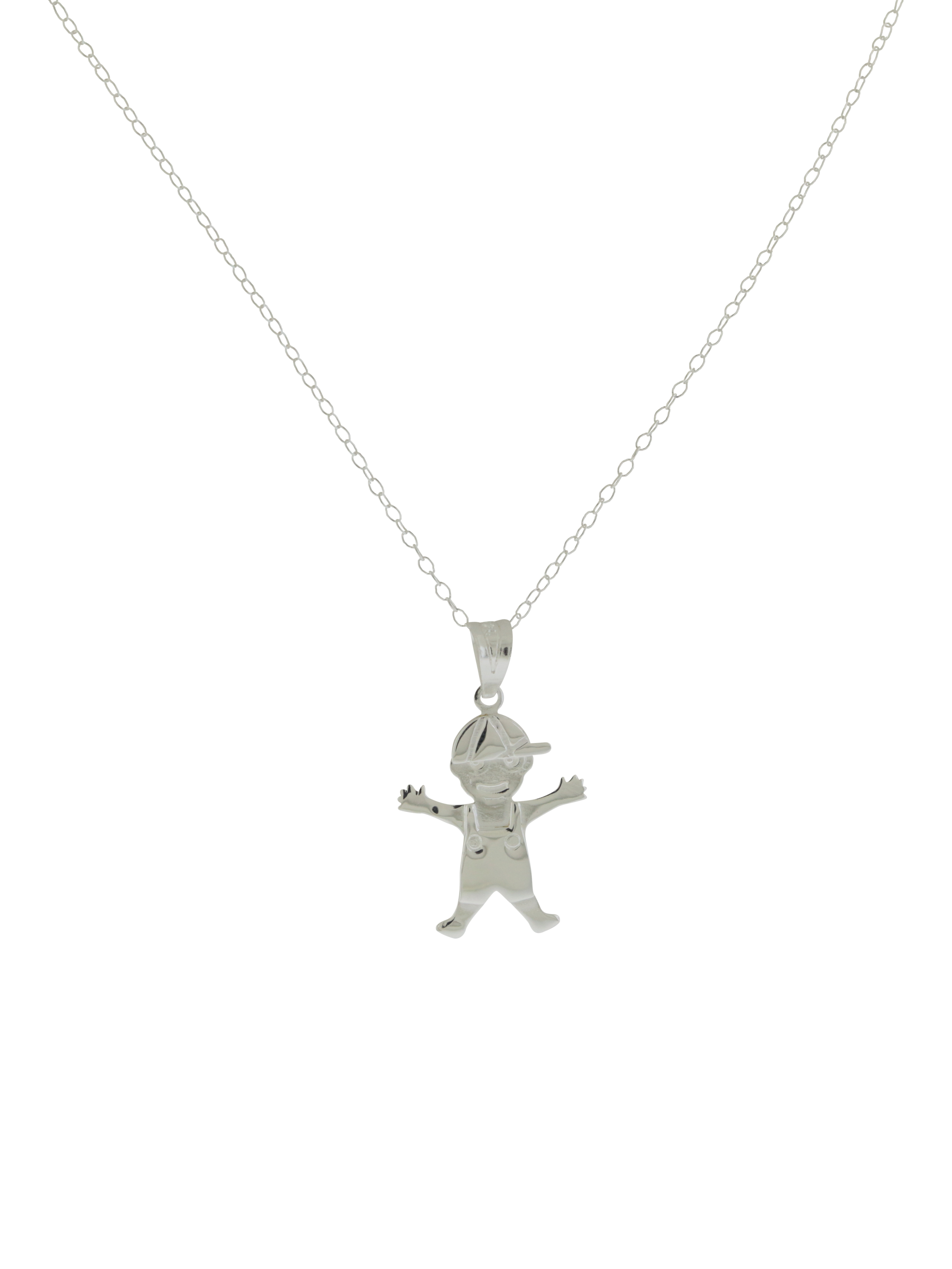 Sterling Silver Boy Pendant wih Chain - JP1803