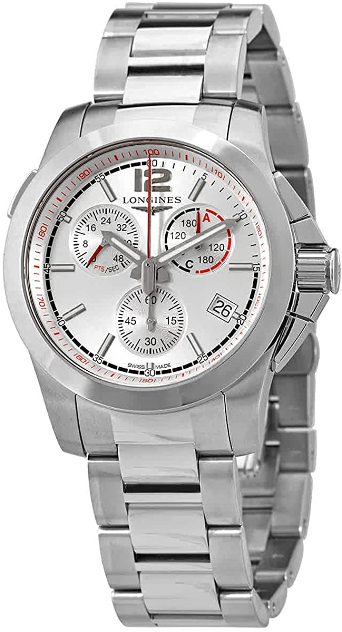 Longines Conquest Chronograph Jumping 41 Stainless Steel Mens Watch L37014766