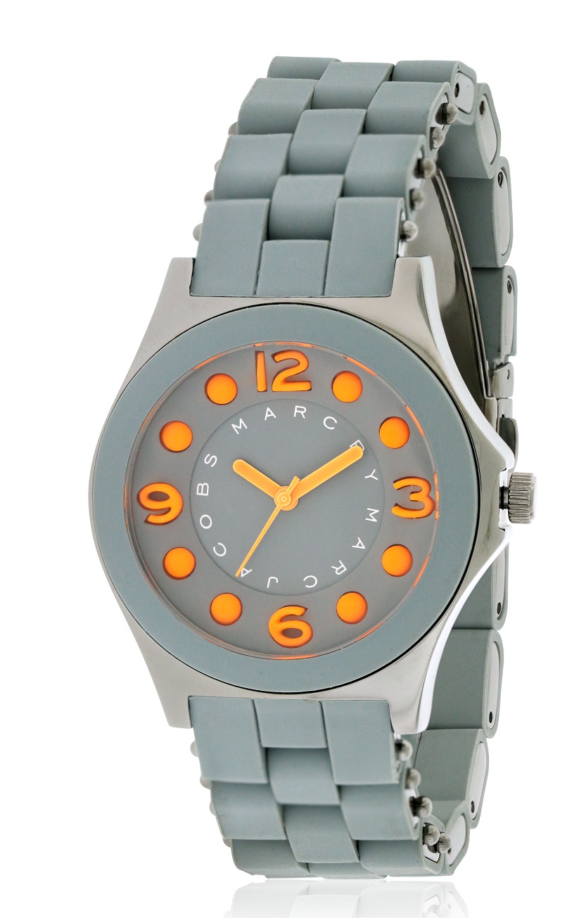 Marc by Marc Jacobs Pelly Silicone Gunmetal Ion Ladies Watch MBM2589
