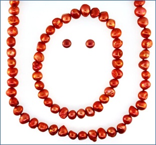 Genuine Fresh Water Pearls Earring Necklace Bracelet Set - PS301-CHR