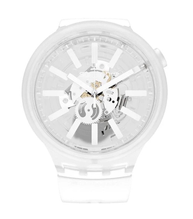 Swatch WHITEINJELLY Silicone Unisex Watch SO27E106