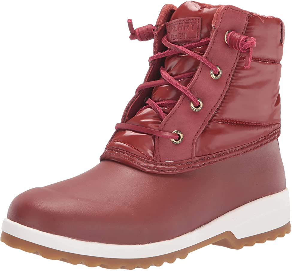 Sperry Womens Maritime Repel Snow Boot - Red Nylon - 9.5