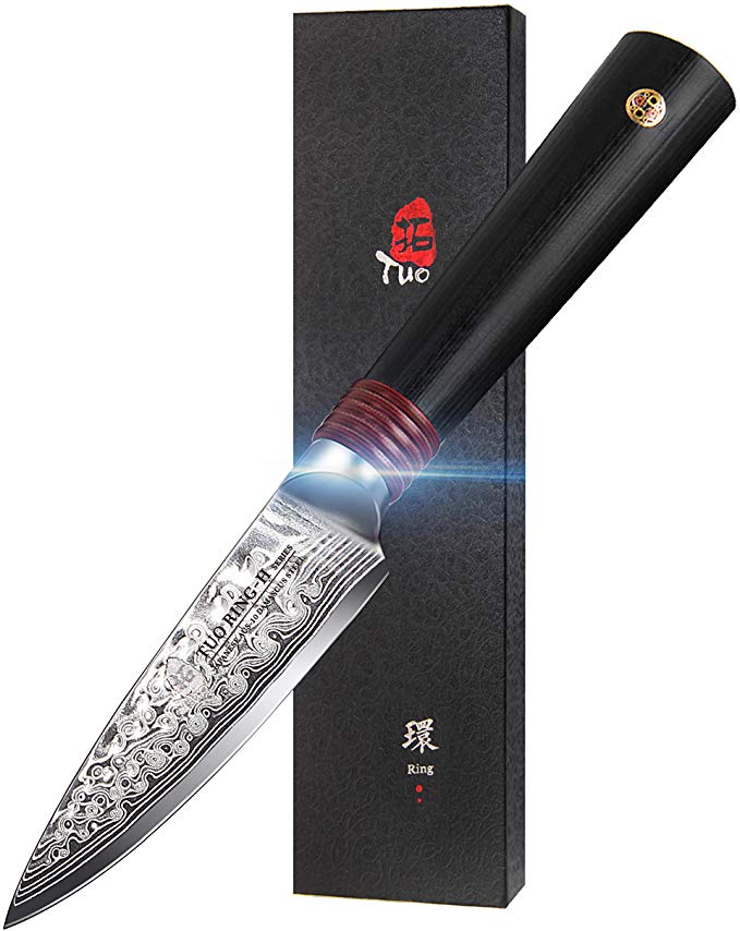 TUO Chefs Knives 8 inch - Damascus Kitchen Chef Knife - Full Tang - G10 Handle