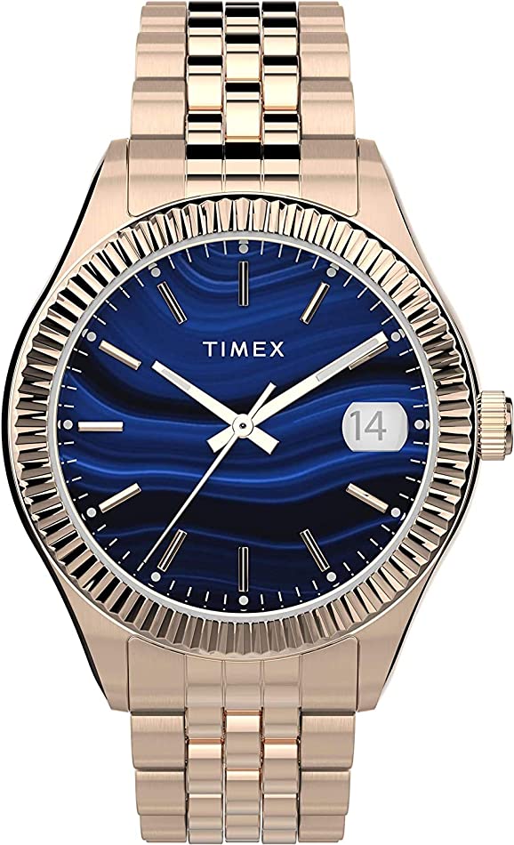 Timex Waterbury SST Blue/Rose Gold Ladies Watch TW2T87300