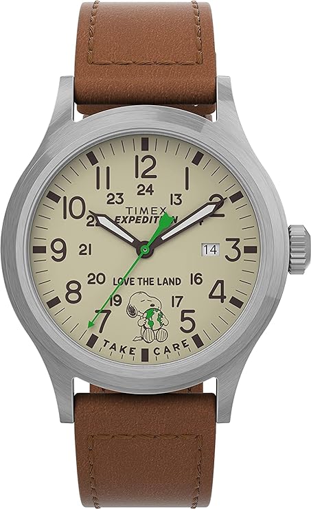 Timex Expedition Scout X Peanuts Leather Mens Watch TW4B25000