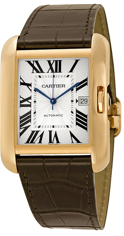 Cartier Tank Anglaise Leather Automatic Mens Watch W5310004