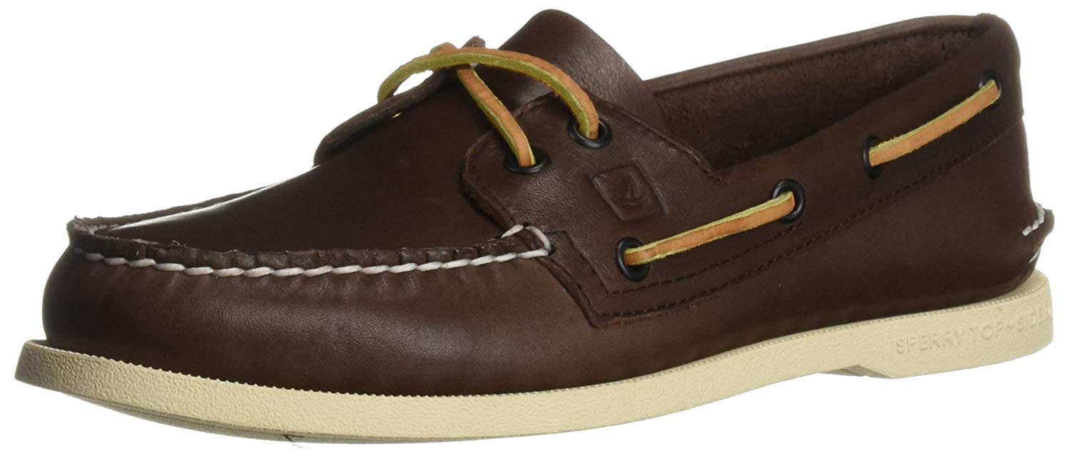 Sperry Mens Authentic Original Leather Boat Shoe - Classic Brown - Size 8.5