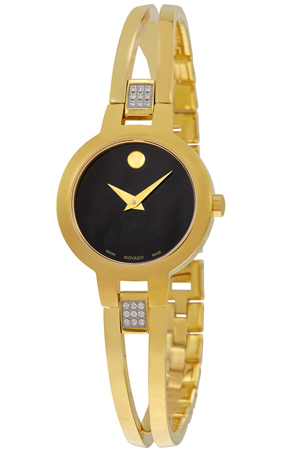 Movado Amorosa Gold-Tone Bangle Ladies Watch 0607155