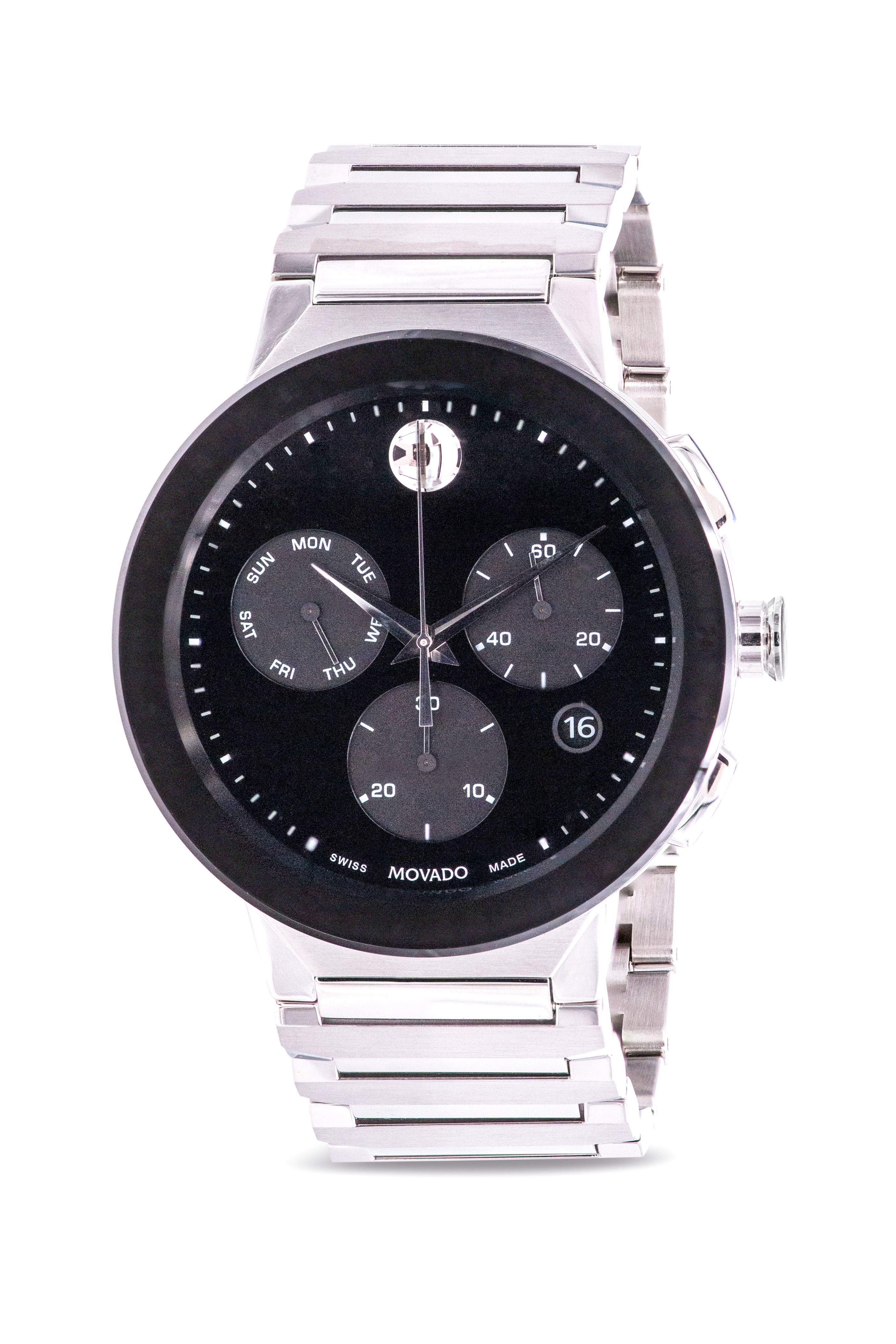 Movado Sapphire Chronograph Stainless Steel Mens Watch 0607239
