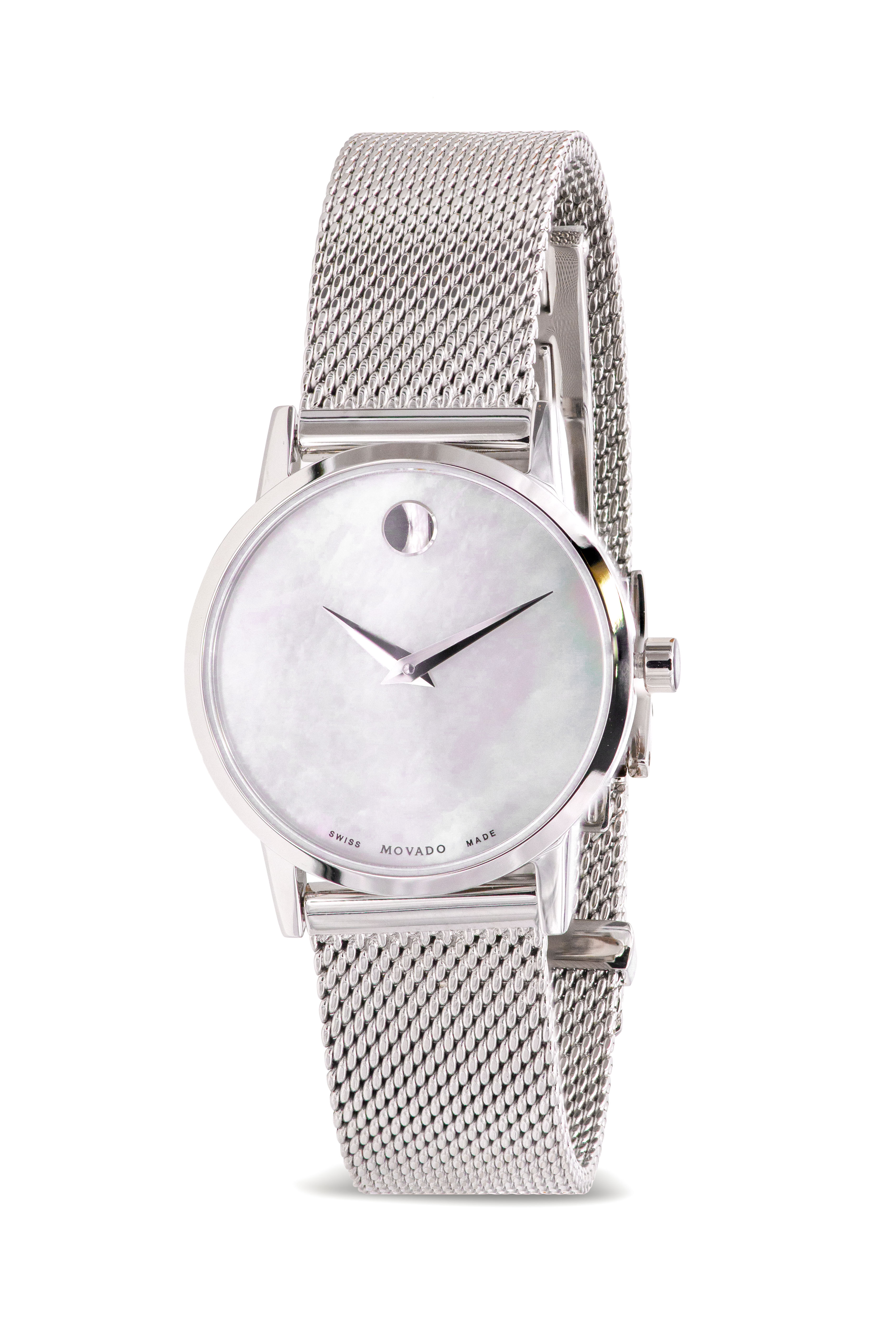 Movado Museum Classic Stainless Steel Mesh Ladies Watch 0607350