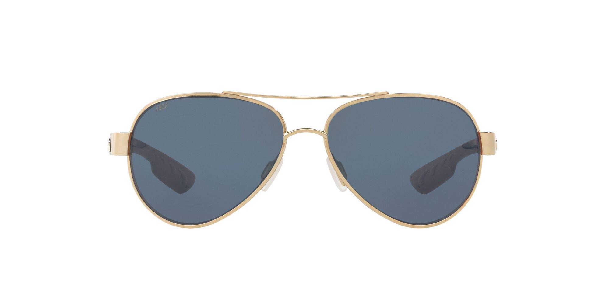 Costa Del Mar Womens Loreto Polarized Aviator Sunglasses - Rose Gold/Gray - 56 mm