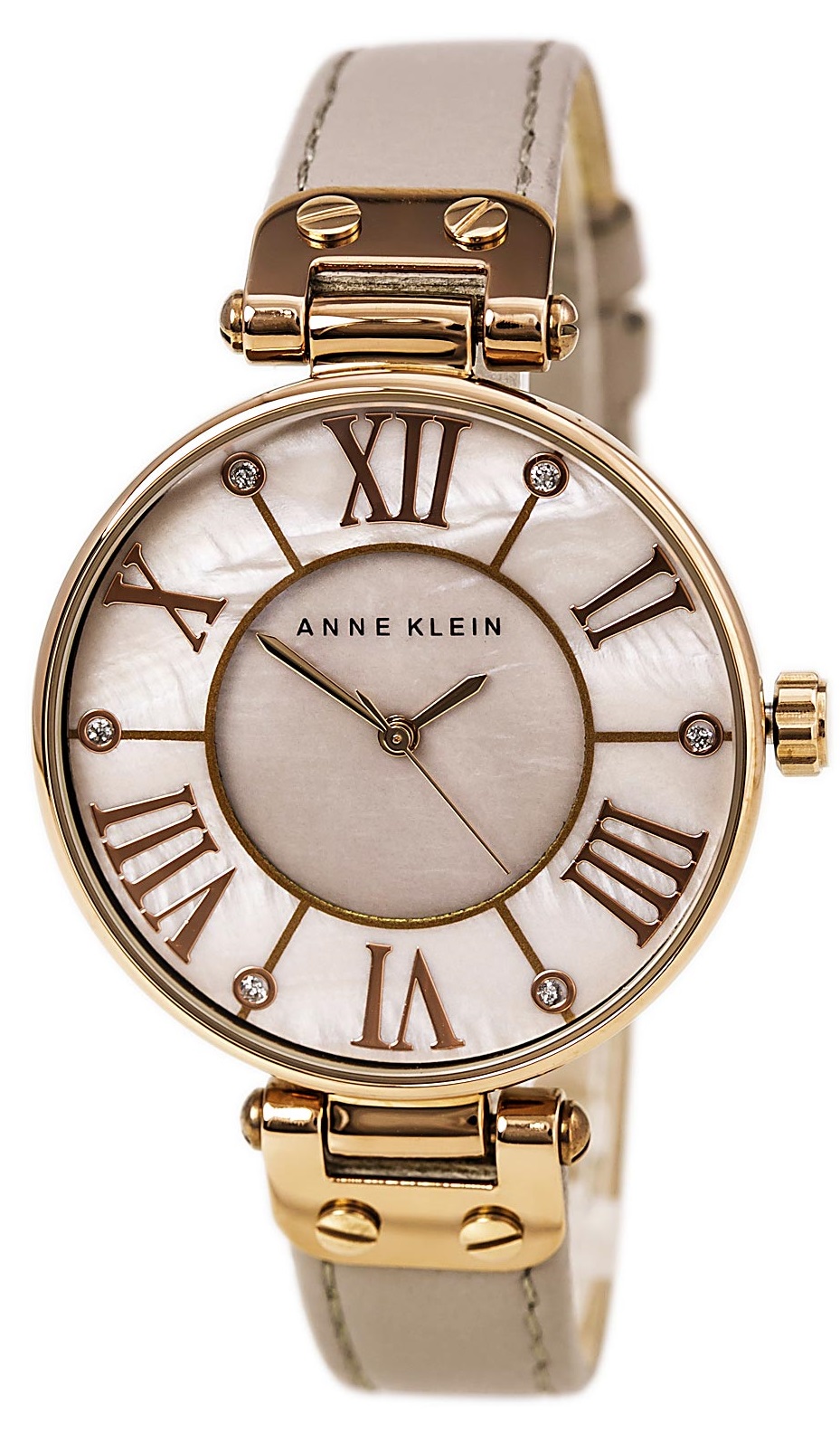 Anne Klein Leather Ladies Watch 10-9918RGTP