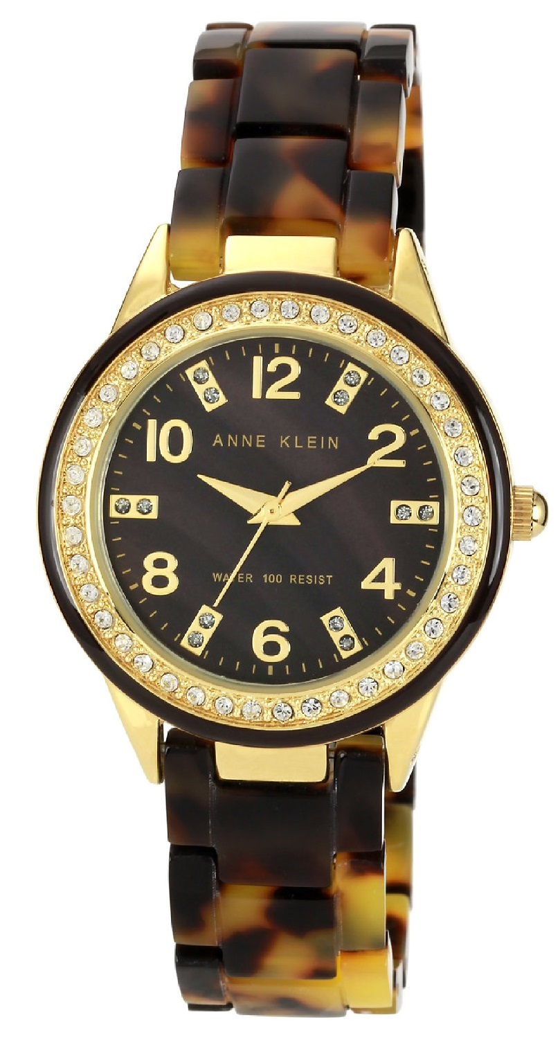 Anne Klein Gold-Tone Tortoise Resin Ladies Watch 10-9956BMTO