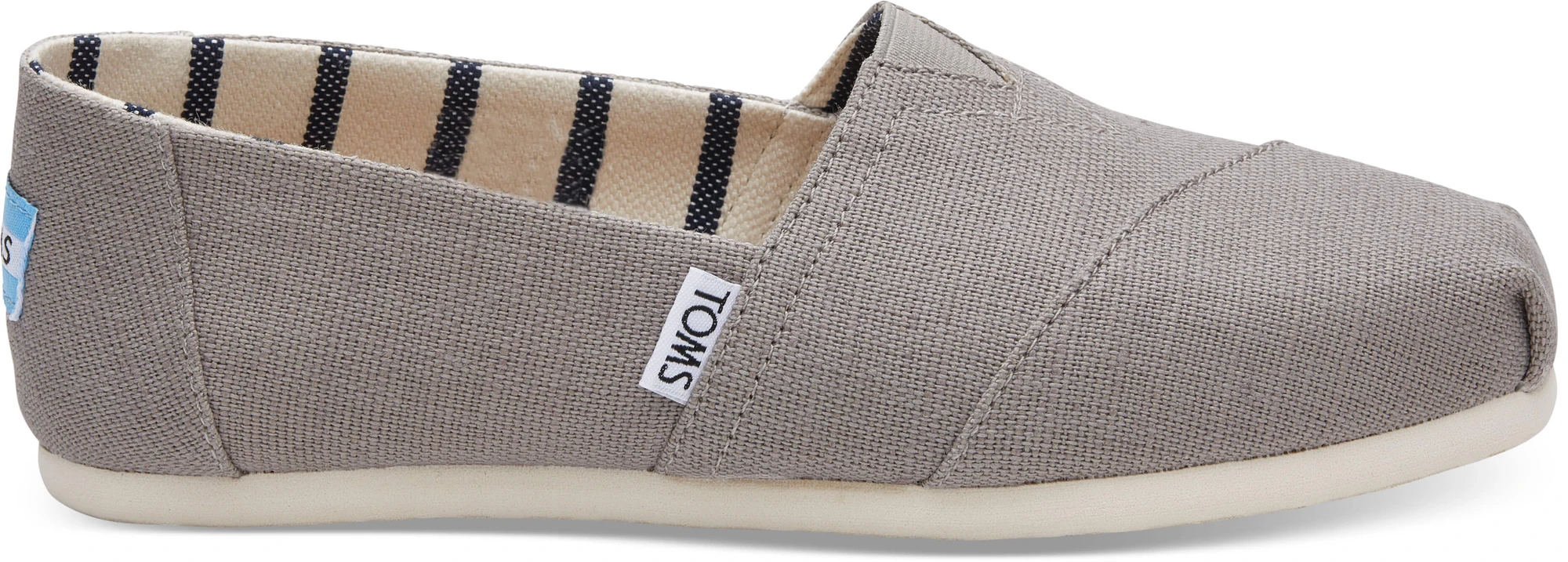 TOMS Womens Classic Canvas Slip-On Shoe - Morning Dove Heritage Canvas - 9