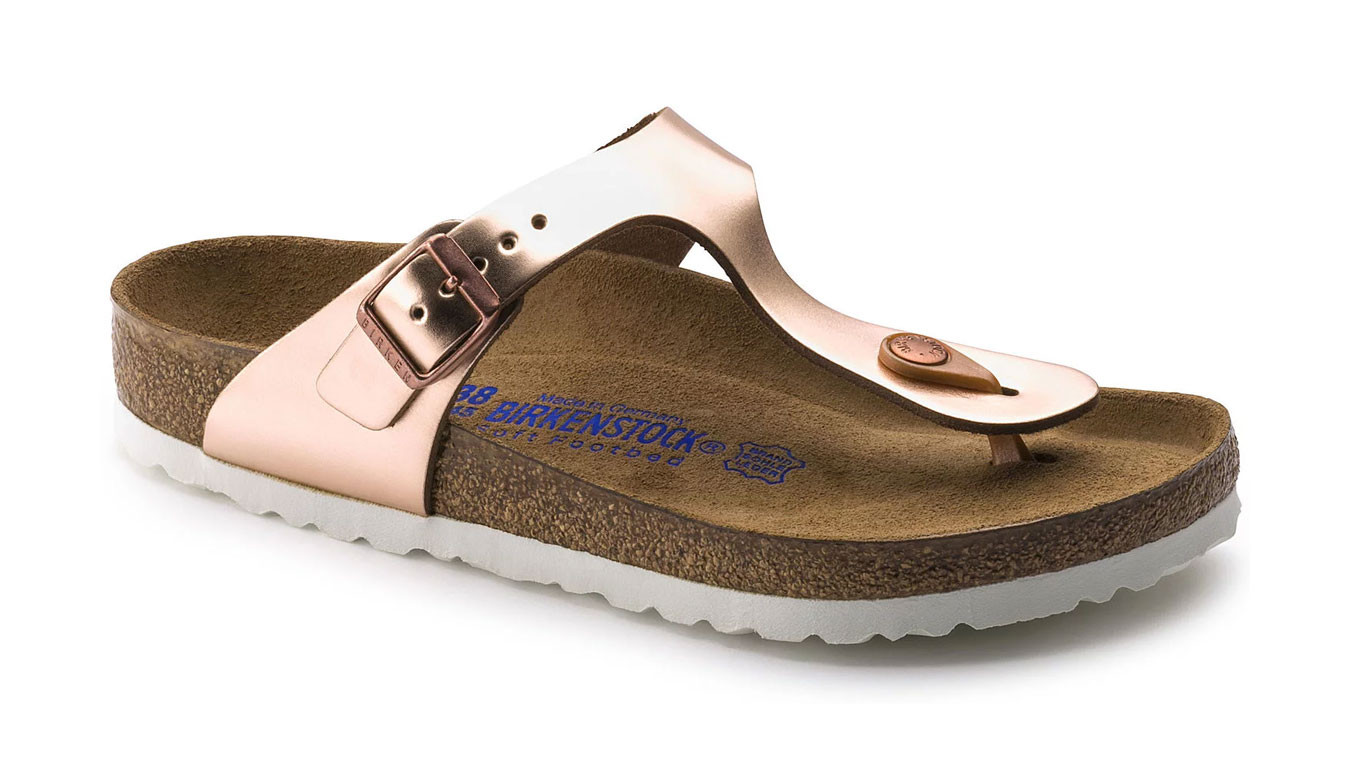 Birkenstock Womens Gizeh Soft Footbed Sandal - Copper - 35