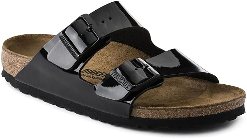 Birkenstock Arizona Birko-Flor Womens Sandals - Black Patent - 45