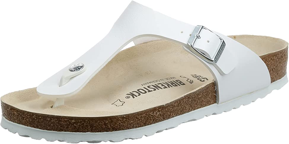 Birkenstock Gizeh Birko-Flor Patent - Womens - Thong Sandals - Patent White - 36