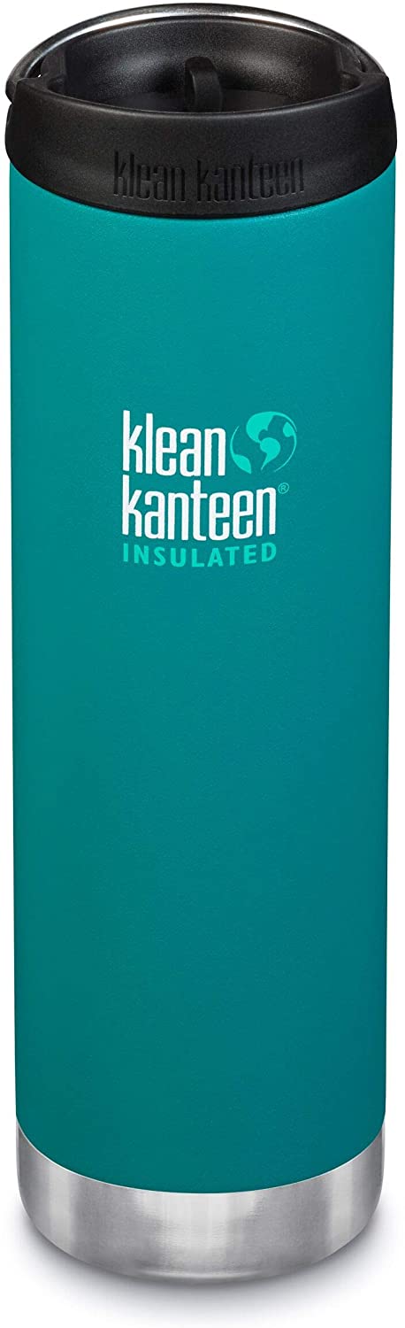 Klean Kanteen TK Wide Water Bottle  20oz (w/ Cafe Cap) - Emerald Bay