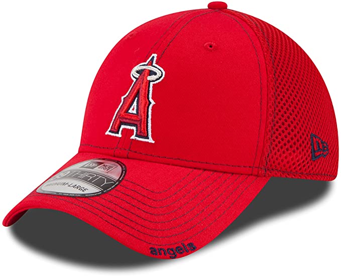New Era MLB Los Angeles Angels Neo Fitted Baseball Cap - Scarlet - Medium/Large